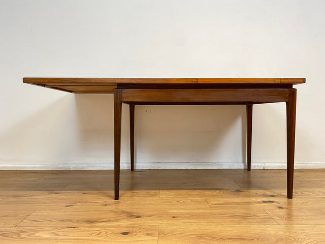 WMK I Stilvoller jedoch abgenutzter erweiterbarer skandinavischer Mid-Century Esstisch in Teakholz und Palisander # Tisch Esszimmertisch Holztisch Küchentisch Dining Table Danish Design Vintage Teak
