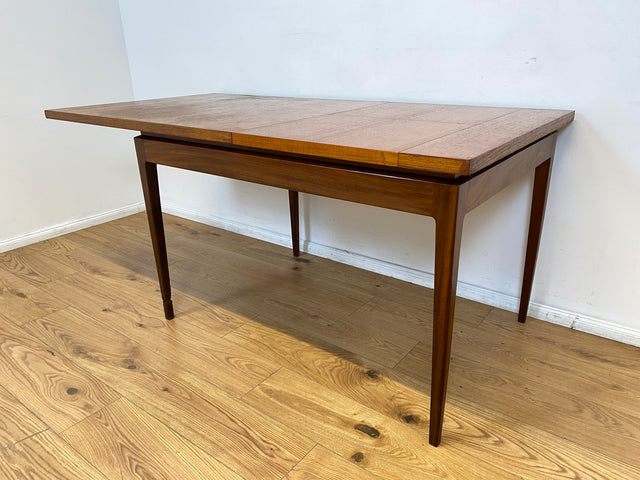 WMK I Stilvoller jedoch abgenutzter erweiterbarer skandinavischer Mid-Century Esstisch in Teakholz und Palisander # Tisch Esszimmertisch Holztisch Küchentisch Dining Table Danish Design Vintage Teak