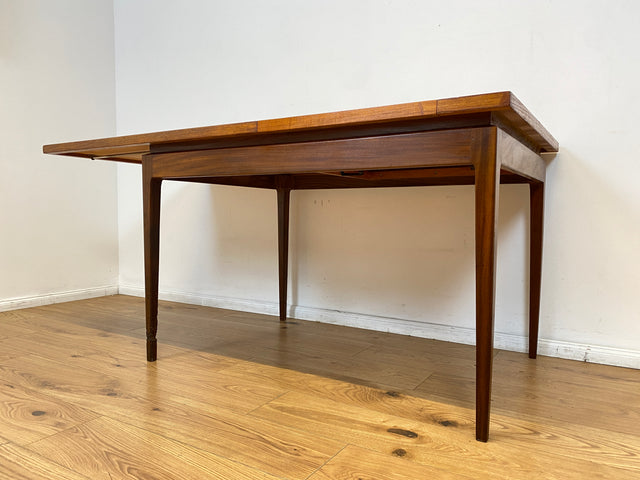 WMK I Stilvoller jedoch abgenutzter erweiterbarer skandinavischer Mid-Century Esstisch in Teakholz und Palisander # Tisch Esszimmertisch Holztisch Küchentisch Dining Table Danish Design Vintage Teak