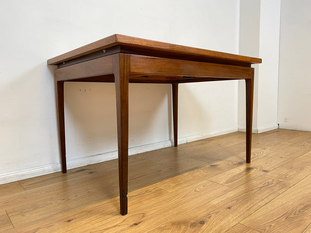 WMK I Stilvoller jedoch abgenutzter erweiterbarer skandinavischer Mid-Century Esstisch in Teakholz und Palisander # Tisch Esszimmertisch Holztisch Küchentisch Dining Table Danish Design Vintage Teak