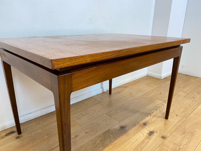 WMK I Stilvoller jedoch abgenutzter erweiterbarer skandinavischer Mid-Century Esstisch in Teakholz und Palisander # Tisch Esszimmertisch Holztisch Küchentisch Dining Table Danish Design Vintage Teak