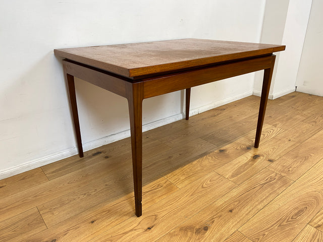 WMK I Stilvoller jedoch abgenutzter erweiterbarer skandinavischer Mid-Century Esstisch in Teakholz und Palisander # Tisch Esszimmertisch Holztisch Küchentisch Dining Table Danish Design Vintage Teak