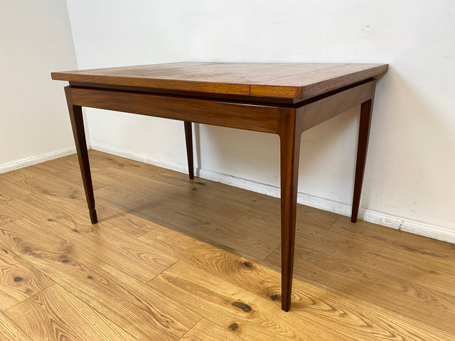 WMK I Stilvoller jedoch abgenutzter erweiterbarer skandinavischer Mid-Century Esstisch in Teakholz und Palisander # Tisch Esszimmertisch Holztisch Küchentisch Dining Table Danish Design Vintage Teak
