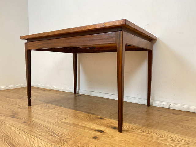 WMK I Stilvoller jedoch abgenutzter erweiterbarer skandinavischer Mid-Century Esstisch in Teakholz und Palisander # Tisch Esszimmertisch Holztisch Küchentisch Dining Table Danish Design Vintage Teak