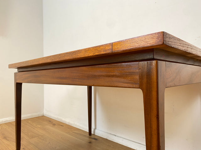 WMK I Stilvoller jedoch abgenutzter erweiterbarer skandinavischer Mid-Century Esstisch in Teakholz und Palisander # Tisch Esszimmertisch Holztisch Küchentisch Dining Table Danish Design Vintage Teak