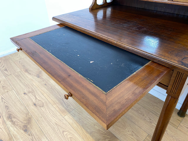 WMK # Wunderschöner & sehr filigraner antiker Schreibtisch mit Spiegel Aufsatz und ausziehbarer Schreibplatte, um 1910 # Sekretär Frisiertisch Schminktisch Frisierkommode Lady Desk Jugendstil Vintage