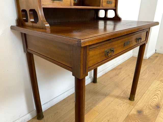 WMK # Wunderschöner & sehr filigraner antiker Schreibtisch mit Spiegel Aufsatz und ausziehbarer Schreibplatte, um 1910 # Sekretär Frisiertisch Schminktisch Frisierkommode Lady Desk Jugendstil Vintage