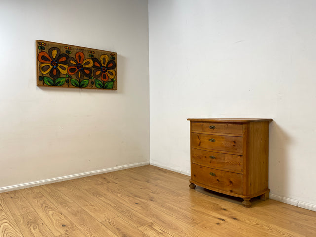 WMK I Wunderschöne große antike Kommode aus vollem Holz mit Schubladen und Messingbeschlag I Schrank Anrichte Sideboard Wäsche Flur Wickel Weichholz Biedermeier Vintage Regensburg Hannover Heidelberg