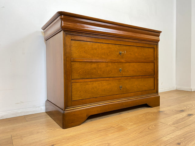 WMK # Hochwertige und sehr gut erhaltene große französische Stilmöbel Kommode von Grange in antikem Stil mit Schubladen und Messingbeschlägen # Schrank Schubladenkommode Anrichte Wickelkommode Vintage