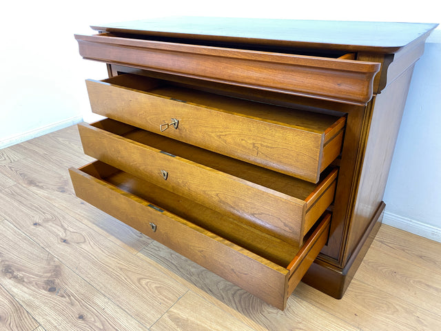 WMK # Hochwertige und sehr gut erhaltene große französische Stilmöbel Kommode von Grange in antikem Stil mit Schubladen und Messingbeschlägen # Schrank Schubladenkommode Anrichte Wickelkommode Vintage