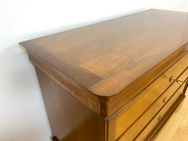 WMK # Hochwertige und sehr gut erhaltene große französische Stilmöbel Kommode von Grange in antikem Stil mit Schubladen und Messingbeschlägen # Schrank Schubladenkommode Anrichte Wickelkommode Vintage