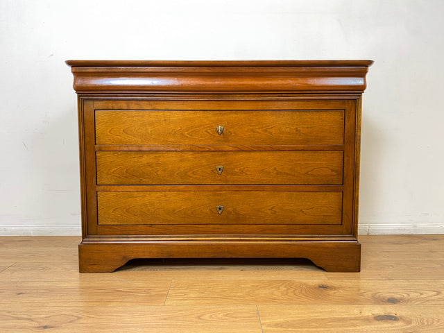 WMK # Hochwertige und sehr gut erhaltene große französische Stilmöbel Kommode von Grange in antikem Stil mit Schubladen und Messingbeschlägen # Schrank Schubladenkommode Anrichte Wickelkommode Vintage