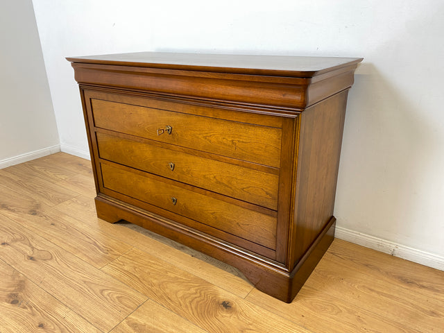 WMK # Hochwertige und sehr gut erhaltene große französische Stilmöbel Kommode von Grange in antikem Stil mit Schubladen und Messingbeschlägen # Schrank Schubladenkommode Anrichte Wickelkommode Vintage