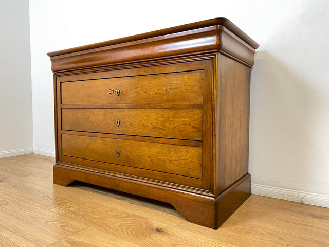 WMK # Hochwertige und sehr gut erhaltene große französische Stilmöbel Kommode von Grange in antikem Stil mit Schubladen und Messingbeschlägen # Schrank Schubladenkommode Anrichte Wickelkommode Vintage
