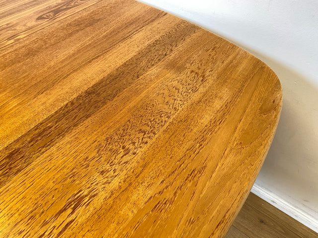 WMK I Hochwertiger großer ovaler skandinavischer Designer Esstisch von EMC Møbler aus massiver Ulme, 2-fach ausziehbar I Tisch Esszimmer Küche Dining Table Danish Design Vintage Berlin Herne München