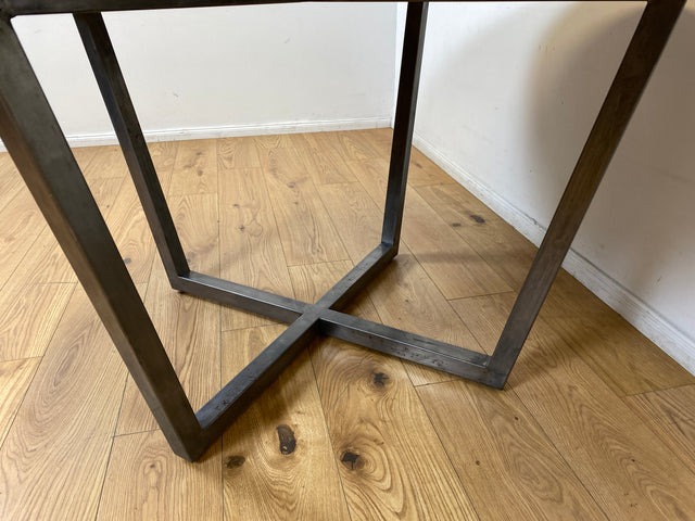 Boatwood by WMK I Einzigartiger großer runder Esstisch I Handgefertigtes Unikat aus altem Bootsholz auf neuem Metallgestell # Tisch Küchentisch Holztisch Dinning Table Bootsholz Treibholz Berlin Köln