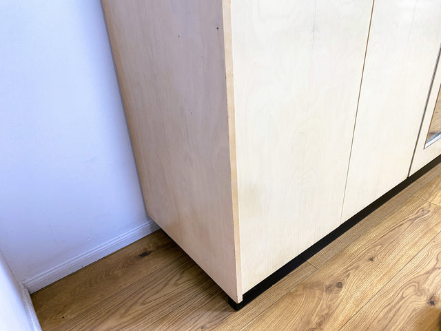 WMK I Endlich Platz! Raumaufhellender großer weißer Mid-Century Kleiderschrank mit Spiegeltüren und Innenspiegel I Schrank Schlafzimmerschrank Wäscheschrank Spiegelschrank Wardrobe Vintage 60er 70er