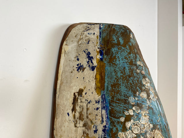 Boatwood by WMK I Einzigartiger handgefertigter Schrank gebaut aus echtem Fischerboot I Highboard Bücherschrank Bücherregal Holzregal Wäscheschrank Kommode Boot Einbaum Rarität Kunstwerk Bootsmöbel