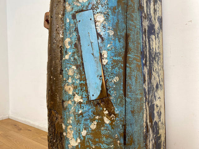 Boatwood by WMK I Einzigartiger handgefertigter Schrank gebaut aus echtem Fischerboot I Highboard Bücherschrank Bücherregal Holzregal Wäscheschrank Kommode Boot Einbaum Rarität Kunstwerk Bootsmöbel