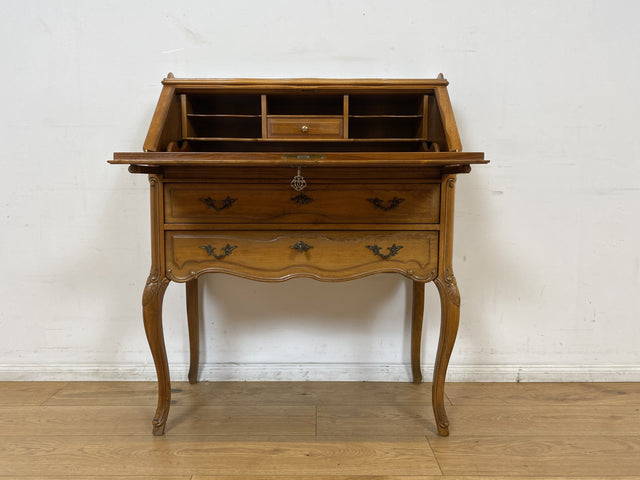 WMK I Sehr eleganter handverzierter Vintage Sekretär im antiken Stil I Schreibkommode Schreibschrank Schreibtisch Schminktisch Frisierkommode Lady Stilmöbel Chippendale I Berlin Koblenz Chemnitz