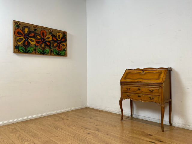 WMK I Sehr eleganter handverzierter Vintage Sekretär im antiken Stil I Schreibkommode Schreibschrank Schreibtisch Schminktisch Frisierkommode Lady Stilmöbel Chippendale I Berlin Koblenz Chemnitz