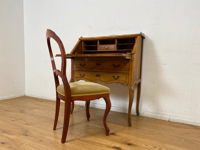 WMK I Sehr eleganter handverzierter Vintage Sekretär im antiken Stil I Schreibkommode Schreibschrank Schreibtisch Schminktisch Frisierkommode Lady Stilmöbel Chippendale I Berlin Koblenz Chemnitz