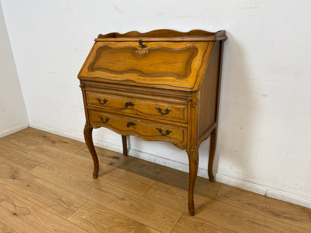 WMK I Sehr eleganter handverzierter Vintage Sekretär im antiken Stil I Schreibkommode Schreibschrank Schreibtisch Schminktisch Frisierkommode Lady Stilmöbel Chippendale I Berlin Koblenz Chemnitz