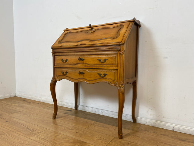 WMK I Sehr eleganter handverzierter Vintage Sekretär im antiken Stil I Schreibkommode Schreibschrank Schreibtisch Schminktisch Frisierkommode Lady Stilmöbel Chippendale I Berlin Koblenz Chemnitz