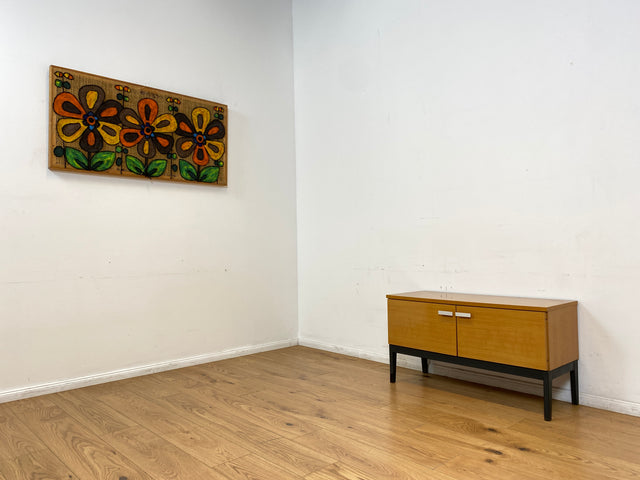 WMK # Minimalistische helle 70er Jahre DDR Kommode mit formschönen Originalgriffen # Lowboard Sideboard Wäschekommode Schuhschrank Schuhkommode TV-Bank TV-Lowboard Vintage Retro Berlin Leipzig Dresden
