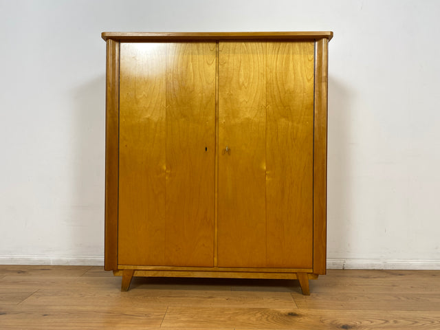 WMK I Formschöner heller Mid-Century Wäscheschrank mit innenliegenden Schubladen I Schrank Wardrobe Highboard Kommode Wäschekommode Schuhschrank Flurschrank Vintage 50er 60er Berlin Bremen Frankfurt