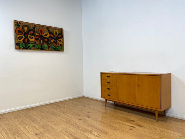 WMK I Versand 85€ I Stilvolles helles Mid-Century Sideboard mit Schubladen von VEB Südthüringer Möbelwerken, 1965 I Kommode Schrank Anrichte TV Bank Lowboard Cabinet 60er Vintage DDR Berlin Köln Trier