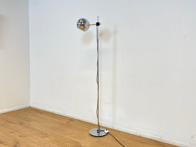 WMK I Zeitlos schöne & höhenverstellbare Space Age Designer Stehlampe von Staff aus Chrom mit neigbarem Ballonschirm I Lampe Stehleuchte Leselampe Leuchte Stativlampe Lamp 70er Vintage Berlin Hamburg