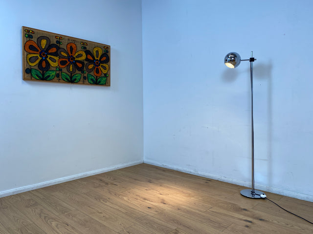WMK I Zeitlos schöne & höhenverstellbare Space Age Designer Stehlampe von Staff aus Chrom mit neigbarem Ballonschirm I Lampe Stehleuchte Leselampe Leuchte Stativlampe Lamp 70er Vintage Berlin Hamburg