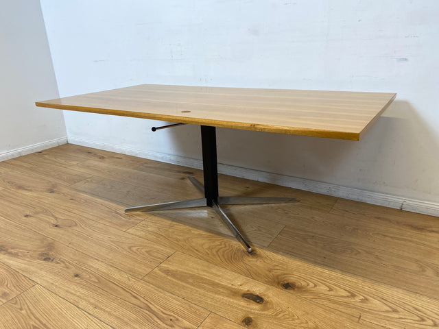 WMK I Stilvoller höhenverstellbarer 70er Jahre Designer Tisch von Wilhelm Renz I Esstisch Couchtisch Küchentisch Mittelfußtisch Schreibtisch Beistelltisch Coffee Table Vintage Berlin Leipzig Hamburg