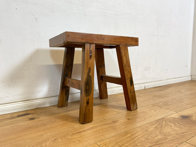 Boatwood by WMK # Schöne kleine 50cm lange Bank aus altem Bootsholz, ein handgefertigtes Unikat aus massivem Teakholz # Sitzbank Holzbank Küchenbank Gartenbank Bench Hocker Sitzhocker Stuhl Holzhocker