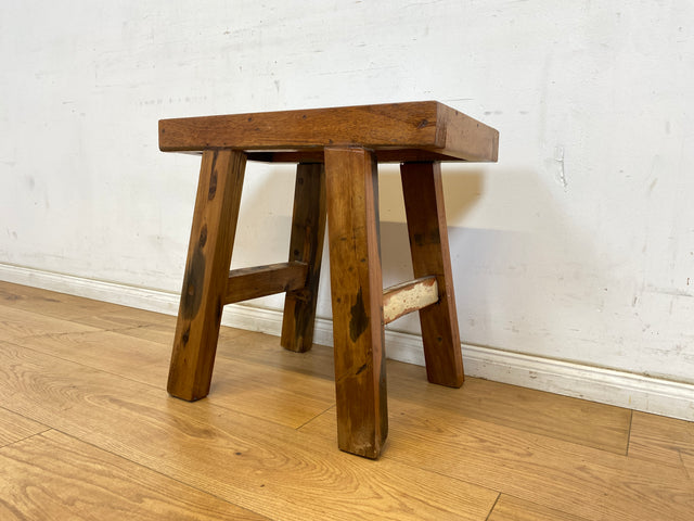 Boatwood by WMK # Schöne kleine 50cm lange Bank aus altem Bootsholz, ein handgefertigtes Unikat aus massivem Teakholz # Sitzbank Holzbank Küchenbank Gartenbank Bench Hocker Sitzhocker Stuhl Holzhocker