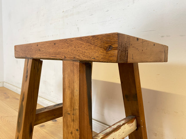 Boatwood by WMK # Schöne kleine 50cm lange Bank aus altem Bootsholz, ein handgefertigtes Unikat aus massivem Teakholz # Sitzbank Holzbank Küchenbank Gartenbank Bench Hocker Sitzhocker Stuhl Holzhocker