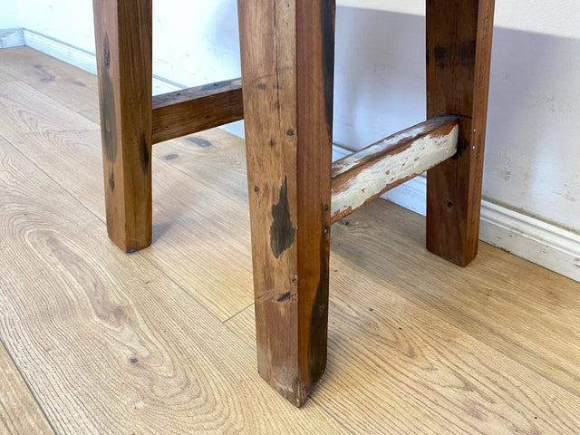 Boatwood by WMK # Schöne kleine 50cm lange Bank aus altem Bootsholz, ein handgefertigtes Unikat aus massivem Teakholz # Sitzbank Holzbank Küchenbank Gartenbank Bench Hocker Sitzhocker Stuhl Holzhocker