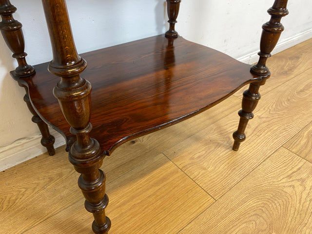 WMK I Elegantes und sehr filigranes kleines antikes Regal aus Dänemark, Vollholz mit feinen Drechslerarbeiten I Holzregal Bücherregal Küchenregal Säulenregal Gründerzeit Vintage Berlin Bonn Regensburg