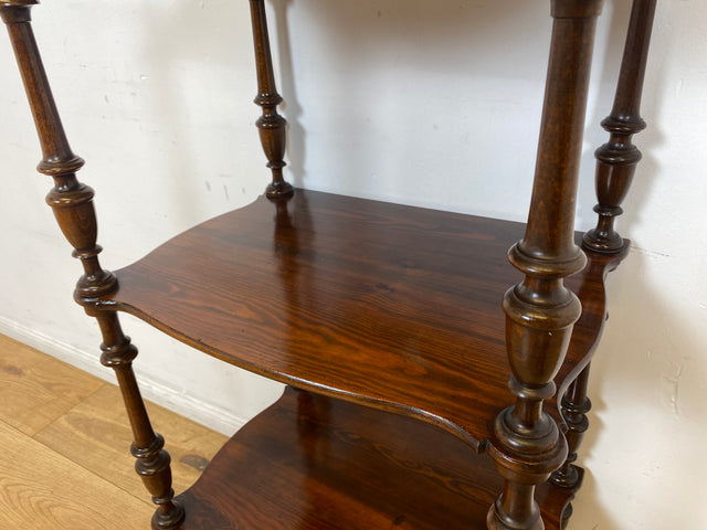 WMK I Elegantes und sehr filigranes kleines antikes Regal aus Dänemark, Vollholz mit feinen Drechslerarbeiten I Holzregal Bücherregal Küchenregal Säulenregal Gründerzeit Vintage Berlin Bonn Regensburg