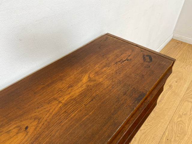 WMK I Stilvolle kleine skandinavische Mid-Century Kommode in Teak Holz mit Schubladen I Schränkchen Sideboard Lowboard Nachttisch Nachtkommode Wäsche Flur Danish Design Vintage Berlin Hamburg Leipzig