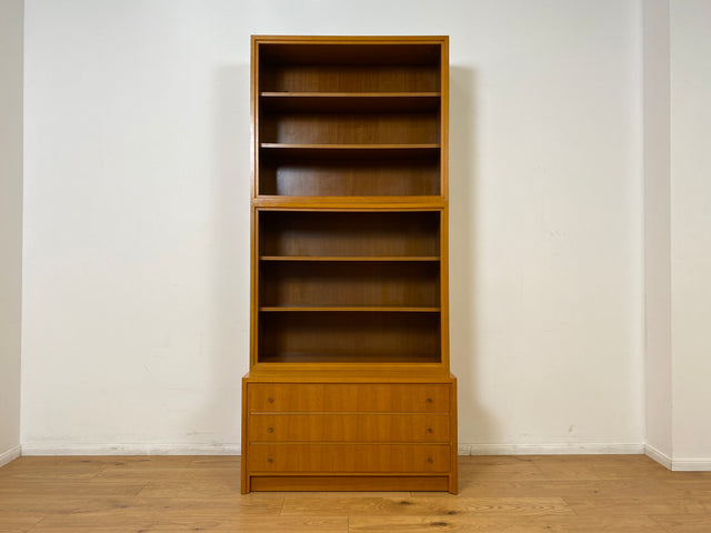WMK # Schöner & gut erhaltener hoher modularer Mid-Century Bücherschrank aus 1958 von WK Möbel mit Schubladen # Regal Bücherregal Schrank Sideboard Kommode Büchervitrine Wohnzimmerschrank Vintage 50er