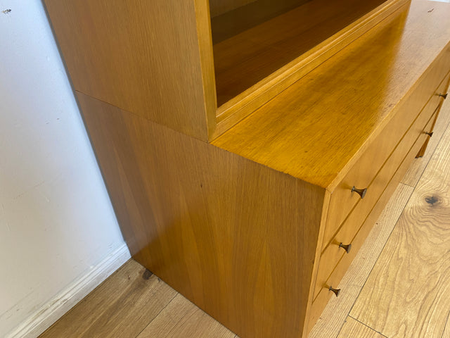 WMK # Schöner & gut erhaltener hoher modularer Mid-Century Bücherschrank aus 1958 von WK Möbel mit Schubladen # Regal Bücherregal Schrank Sideboard Kommode Büchervitrine Wohnzimmerschrank Vintage 50er