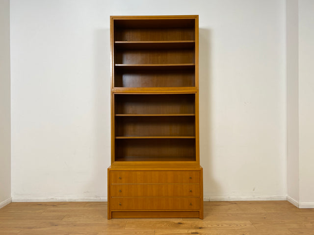 WMK # Schöner & gut erhaltener hoher modularer Mid-Century Bücherschrank aus 1958 von WK Möbel mit Schubladen # Regal Bücherregal Schrank Sideboard Kommode Büchervitrine Wohnzimmerschrank Vintage 50er