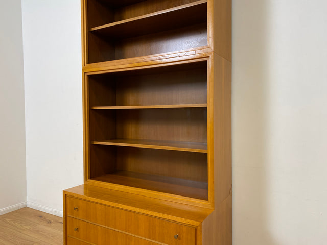 WMK # Schöner & gut erhaltener hoher modularer Mid-Century Bücherschrank aus 1958 von WK Möbel mit Schubladen # Regal Bücherregal Schrank Sideboard Kommode Büchervitrine Wohnzimmerschrank Vintage 50er