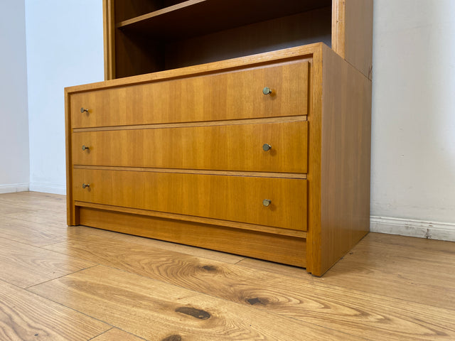 WMK # Schöner & gut erhaltener hoher modularer Mid-Century Bücherschrank aus 1958 von WK Möbel mit Schubladen # Regal Bücherregal Schrank Sideboard Kommode Büchervitrine Wohnzimmerschrank Vintage 50er