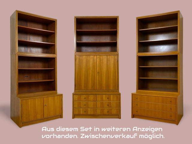 WMK # Schöner & gut erhaltener hoher modularer Mid-Century Bücherschrank aus 1958 von WK Möbel mit verstellbaren Regalböden # Regal Bücherregal Schrank Sideboard Kommode Wohnzimmerschrank Vintage 50er