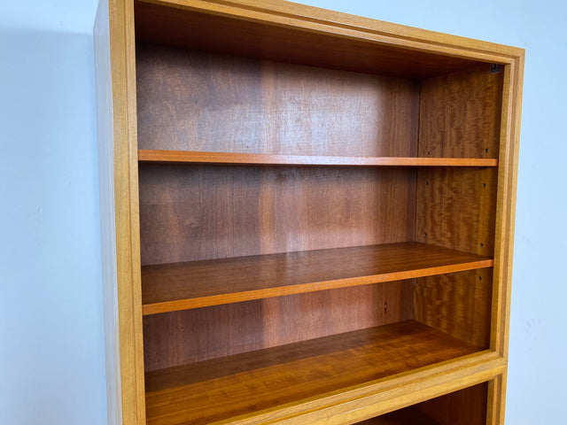 WMK # Schöner & gut erhaltener hoher modularer Mid-Century Bücherschrank aus 1958 von WK Möbel mit verstellbaren Regalböden # Regal Bücherregal Schrank Sideboard Kommode Wohnzimmerschrank Vintage 50er