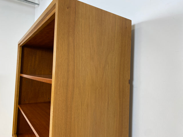 WMK # Schöner & gut erhaltener hoher modularer Mid-Century Bücherschrank aus 1958 von WK Möbel mit verstellbaren Regalböden # Regal Bücherregal Schrank Sideboard Kommode Wohnzimmerschrank Vintage 50er