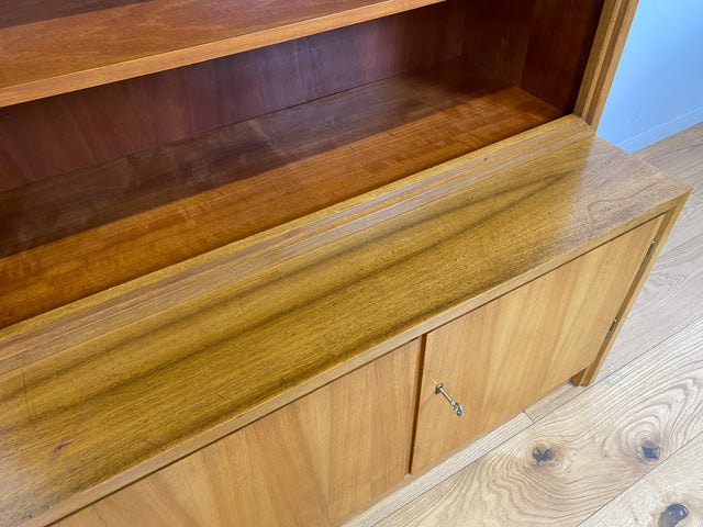 WMK # Schöner & gut erhaltener hoher modularer Mid-Century Bücherschrank aus 1958 von WK Möbel mit verstellbaren Regalböden # Regal Bücherregal Schrank Sideboard Kommode Wohnzimmerschrank Vintage 50er